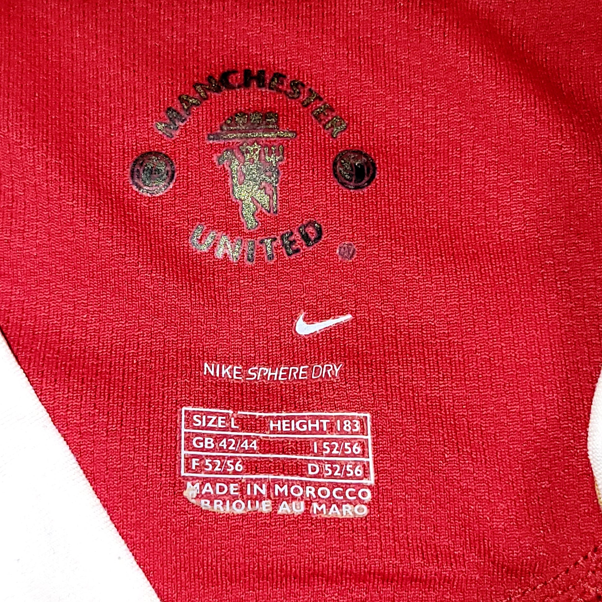 Cristiano Ronaldo Manchester United 2006 2007 UEFA Home Long Sleeve Jersey L SKU# H6DHA 146815 - ForeverSoccerJerseys