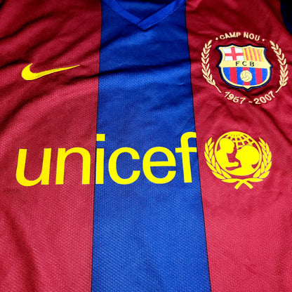 Messi Barcelona 2007 2008 Anniversary Soccer Jersey M SKU# 237741-655 - ForeverSoccerJerseys
