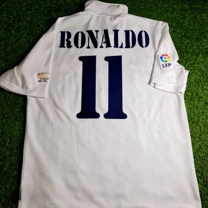 Ronaldo Real Madrid CENTENARY DEBUT 2002 2003 Soccer Jersey L SKU# 156653 - ForeverSoccerJerseys