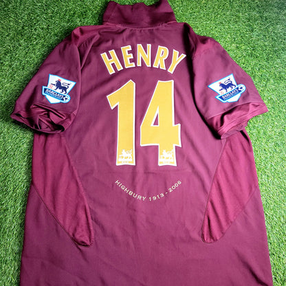 Henry Arsenal 2005 2006 HIGHBURY LAST GAME Home Soccer Jersey L - ForeverSoccerJerseys