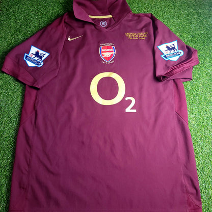 Henry Arsenal 2005 2006 HIGHBURY LAST GAME Home Soccer Jersey L - ForeverSoccerJerseys