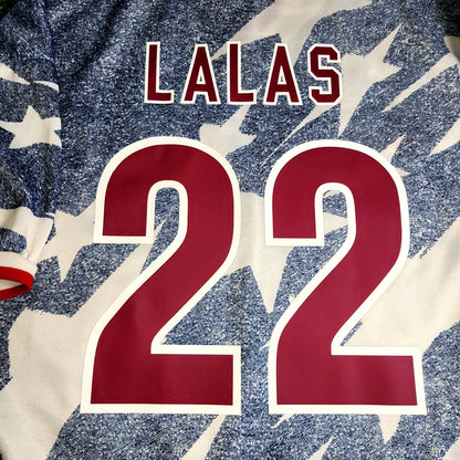Lalas USA 1994 World Cup US Blue Denim Away Soccer Jersey XL - ForeverSoccerJerseys