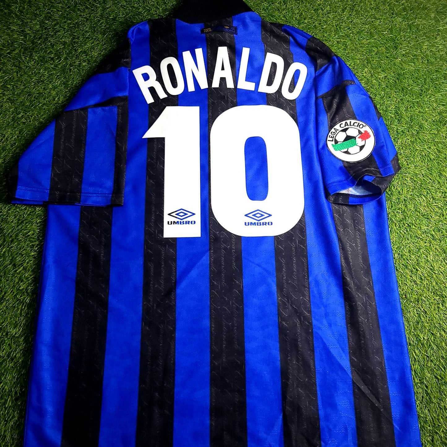 Ronaldo Inter Milan 1997 1998 DEBUT Umbro Soccer Jersey XL - ForeverSoccerJerseys