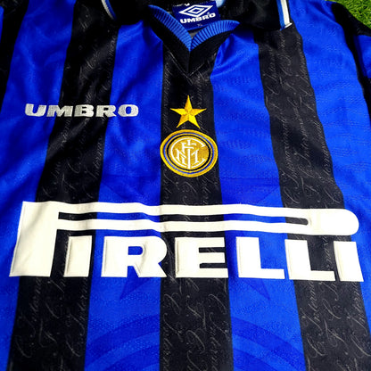 Ronaldo Inter Milan 1997 1998 DEBUT Umbro Soccer Jersey XL - ForeverSoccerJerseys