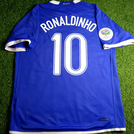 Ronaldinho Brazil 2006 WORLD CUP Away Soccer Jersey XL SKU# 103890
