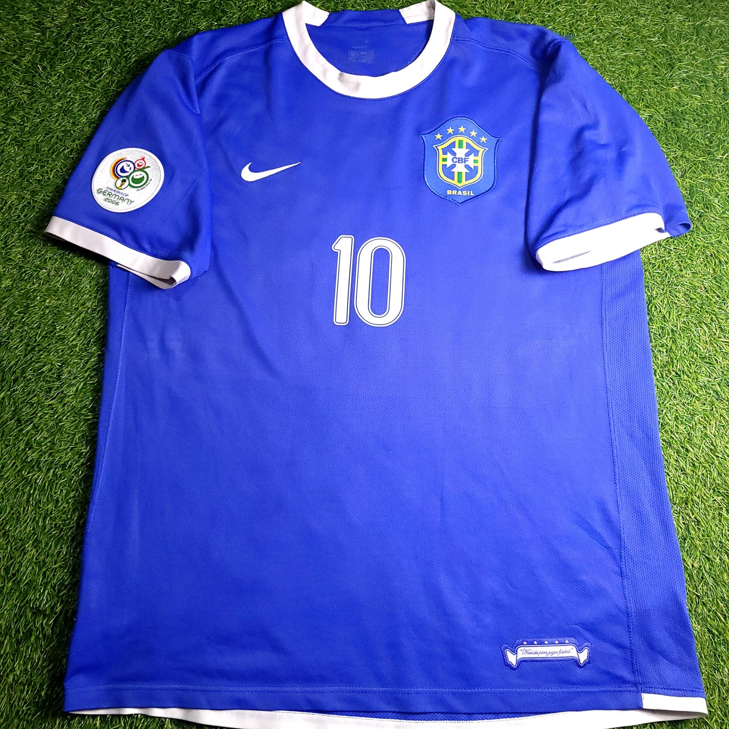 Ronaldinho Brazil 2006 WORLD CUP Away Soccer Jersey XL SKU# 103890