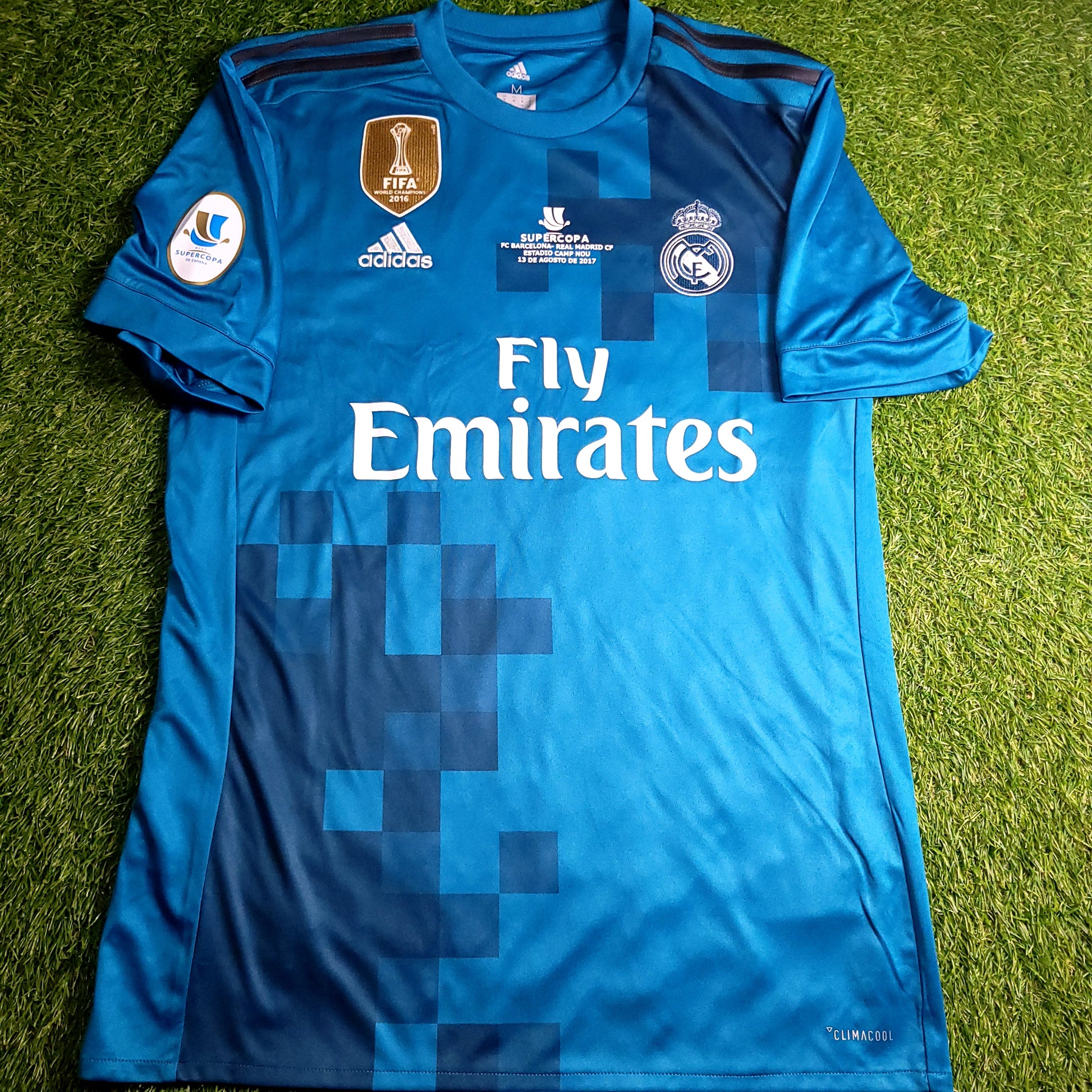Ramos Real Madrid 2017 2018 SUPERCUP Third Soccer Jersey M SKU# BR3539 - ForeverSoccerJerseys
