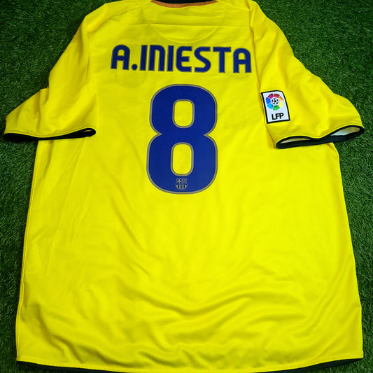 Iniesta Barcelona INIESTAZO TREBLE 2008 2009 Away Soccer Jersey XL SKU# 286787-760