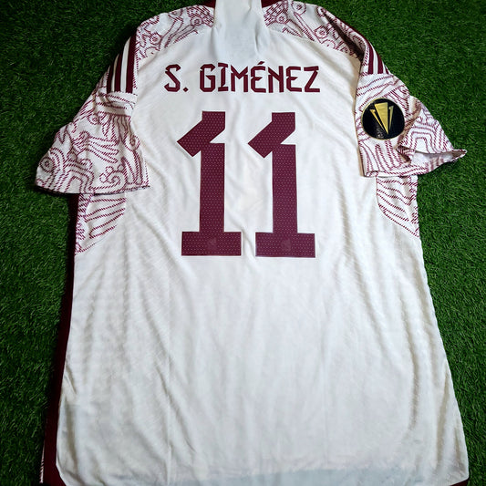 Gimenez Mexico 2022 2023 GOLD CUP Player Issue Away Soccer Jersey XL SKU# HD9313