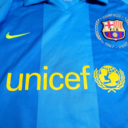 Messi Barcelona Anniversary 2007 2008 Away Soccer Jersey L SKU# 237743-414 - ForeverSoccerJerseys