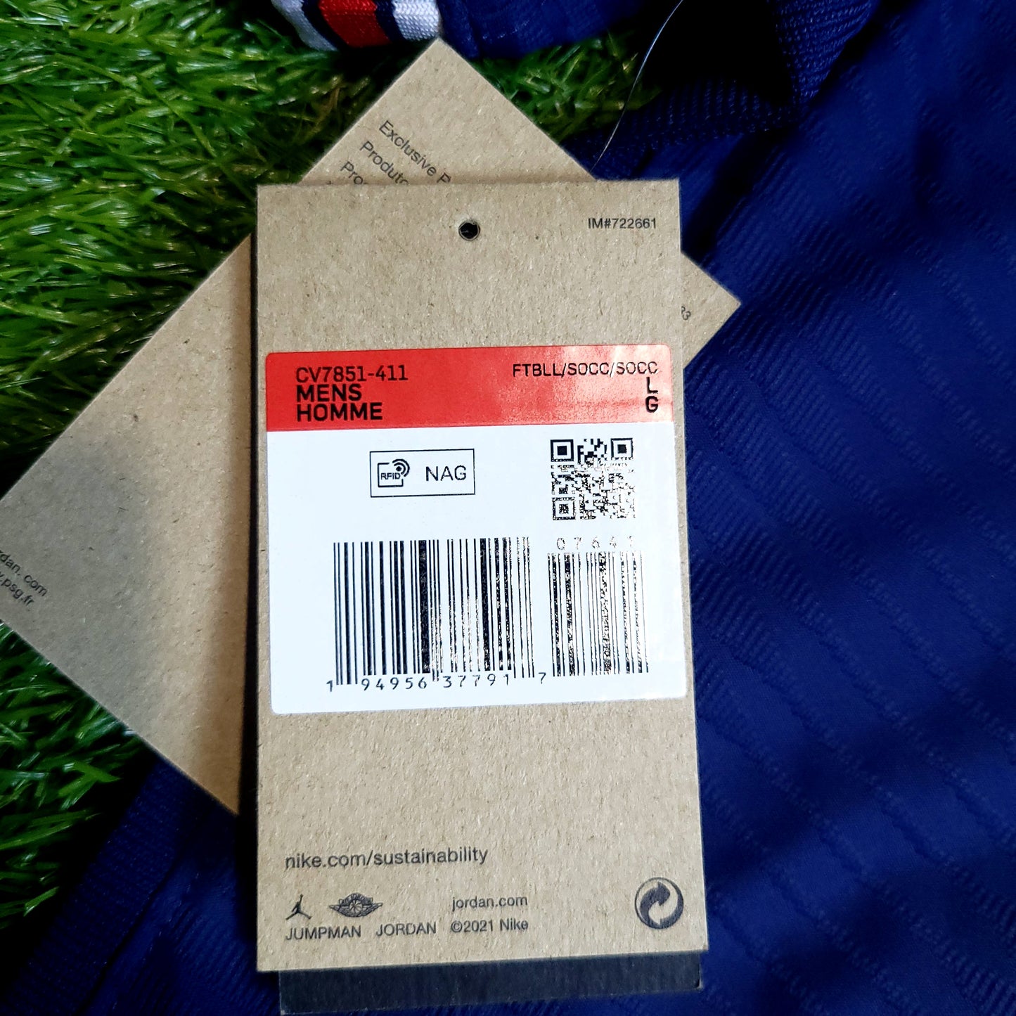 Messi Paris Saint Germain PSG Jordan 2021 2022 UEFA DEBUT Soccer Jersey BNWT L SKU# CV7851-411