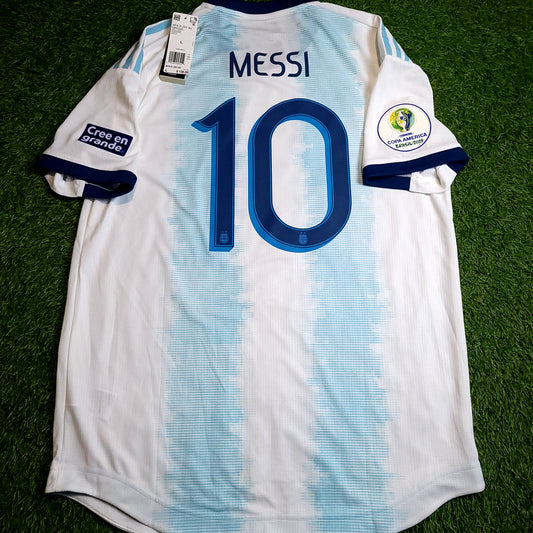 Messi Argentina 2019 COPA AMERICA PLAYER ISSUE Soccer Jersey BNWT L SKU# DP0225