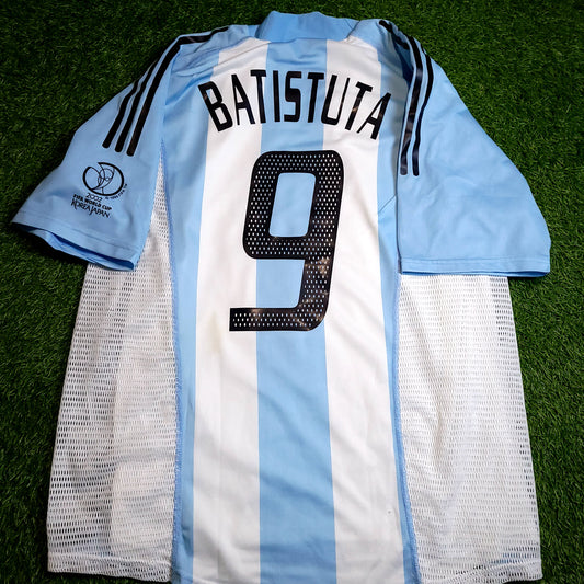 Batistuta Argentina 2002 WORLD CUP PLAYER ISSUE Soccer Jersey L SKU# 166723 AVG001