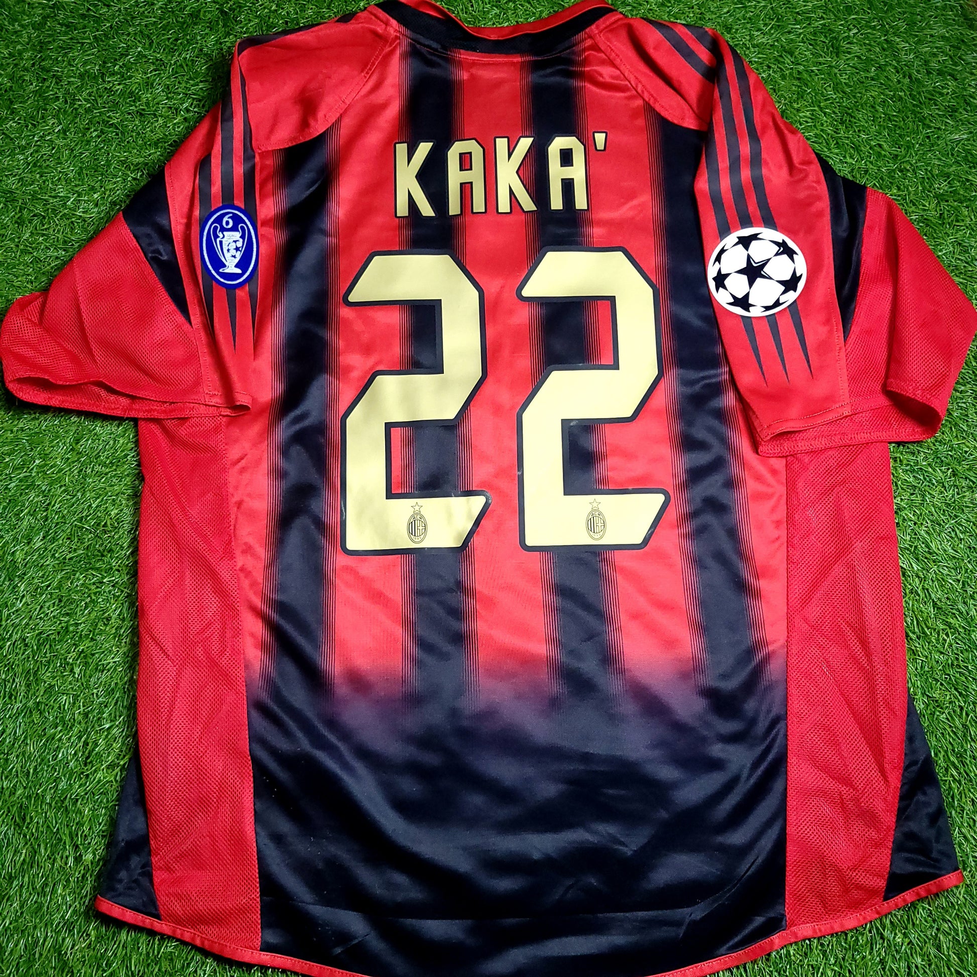 Kaka AC Milan 2004 2005 UEFA Soccer Jersey L SKU# 369572 - ForeverSoccerJerseys