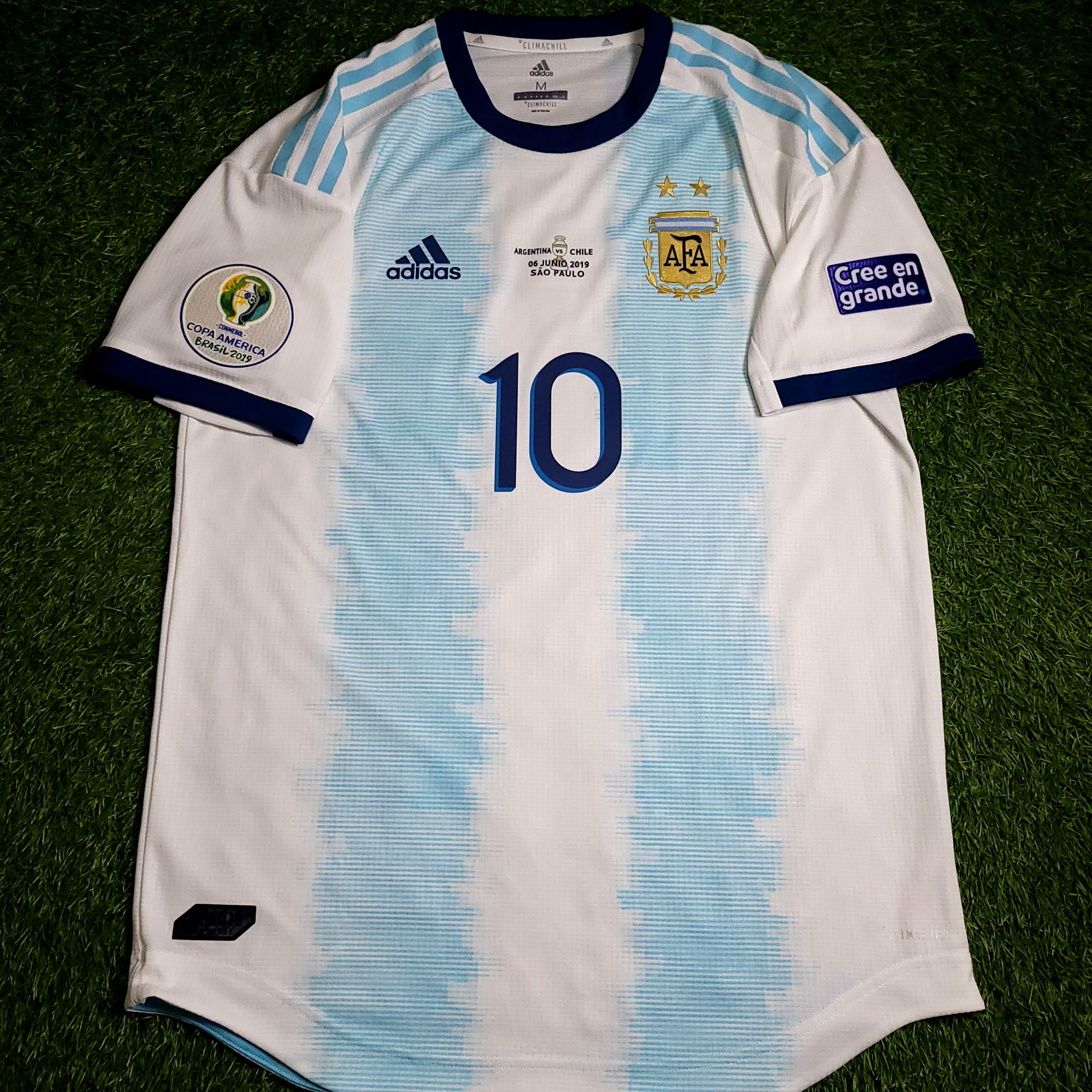 Messi Argentina 2019 COPA AMERICA PLAYER ISSUE Soccer Jersey M SKU# DP