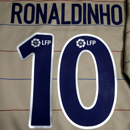 Ronaldinho Barcelona 2003 2004 DEBUT SEASON Away Soccer Jersey Shirt L SKU# 112587 - ForeverSoccerJerseys
