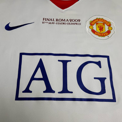 Cristiano Ronaldo Manchester United UEFA FINAL 2008 2009 Away Long Sleeve Soccer Jersey M SKU# 287613-105 - ForeverSoccerJerseys