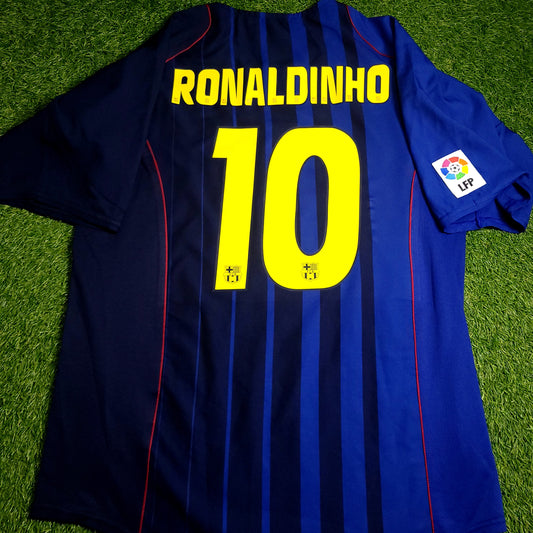 Ronaldinho Barcelona 2004 2005 Away Soccer Jersey XL SKU# 118862