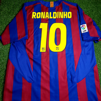 Ronaldinho Barcelona 2005 2006 Soccer Jersey XL SKU# 196466ZF1 - ForeverSoccerJerseys