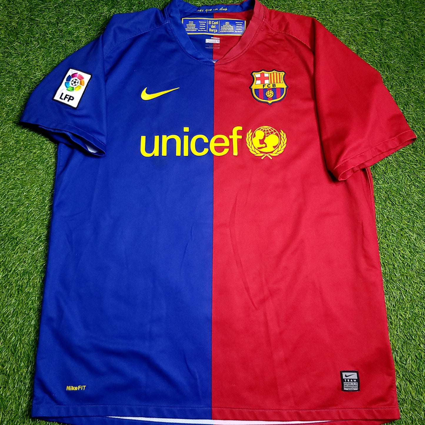 Henry Barcelona TREBLE 2008 2009 Soccer Jersey L SKU# 286784-655 - ForeverSoccerJerseys