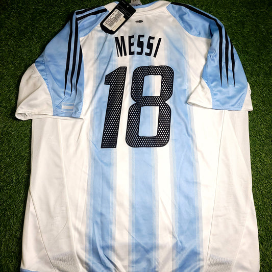 Messi Argentina 2004 2005 DEBUT Soccer Jersey BNWT XL SKU# 540097