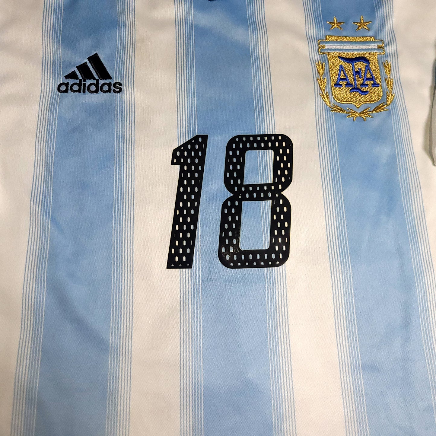 Messi Argentina 2004 2005 DEBUT Soccer Jersey BNWT XL SKU# 540097 - ForeverSoccerJerseys