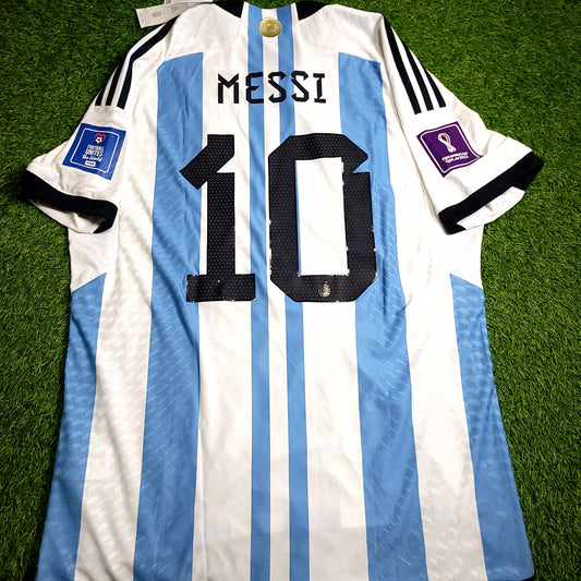 Messi Argentina 2022 WORLD CUP FINAL PLAYER ISSUE Soccer Jersey BNWT XL SKU# HF2157
