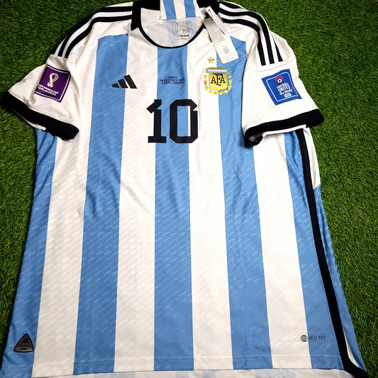 Messi Argentina 2022 WORLD CUP FINAL PLAYER ISSUE Soccer Jersey BNWT XL SKU# HF2157