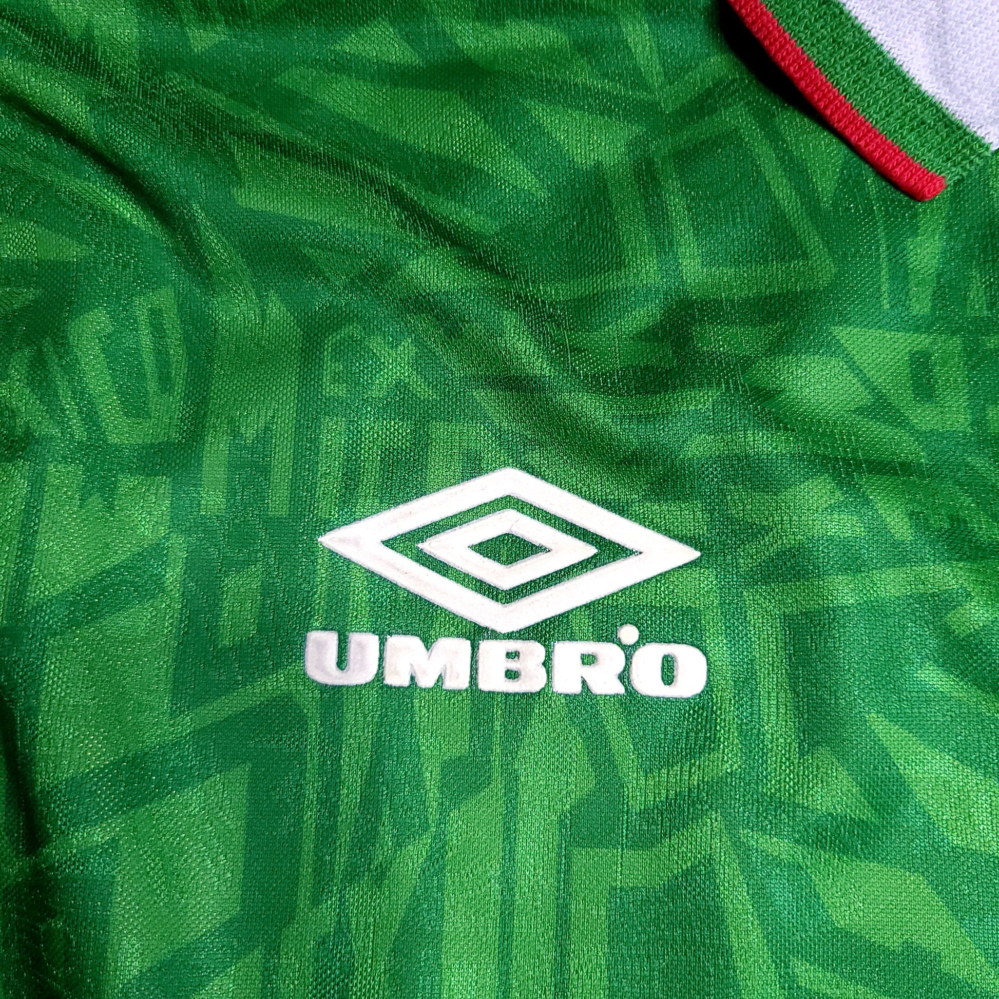 Hugo Sanchez Mexico Umbro 1993 COPA AMERICA Soccer Jersey L - ForeverSoccerJerseys