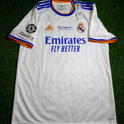 Benzema Real Madrid 2021 2022 UEFA FINAL Soccer Jersey BNWT L SKU# GQ1359 - ForeverSoccerJerseys