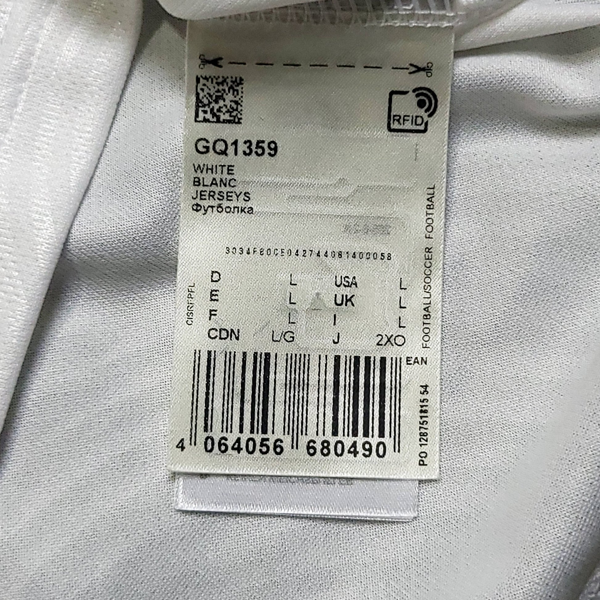 Benzema Real Madrid 2021 2022 UEFA FINAL Soccer Jersey BNWT L SKU# GQ1359 - ForeverSoccerJerseys