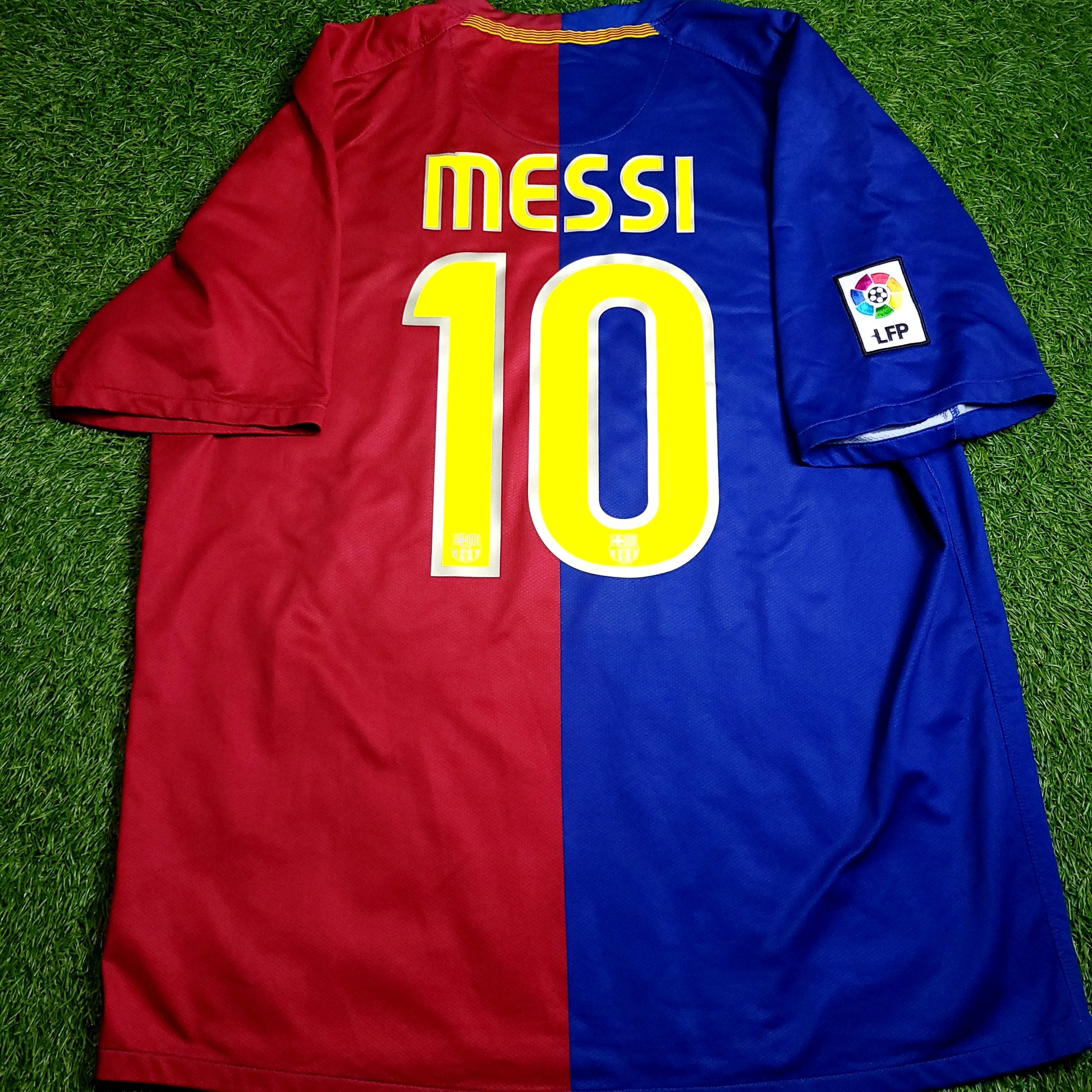 Messi Barcelona TREBLE 2008 2009 Soccer Jersey XL SKU# 286784-655 - ForeverSoccerJerseys