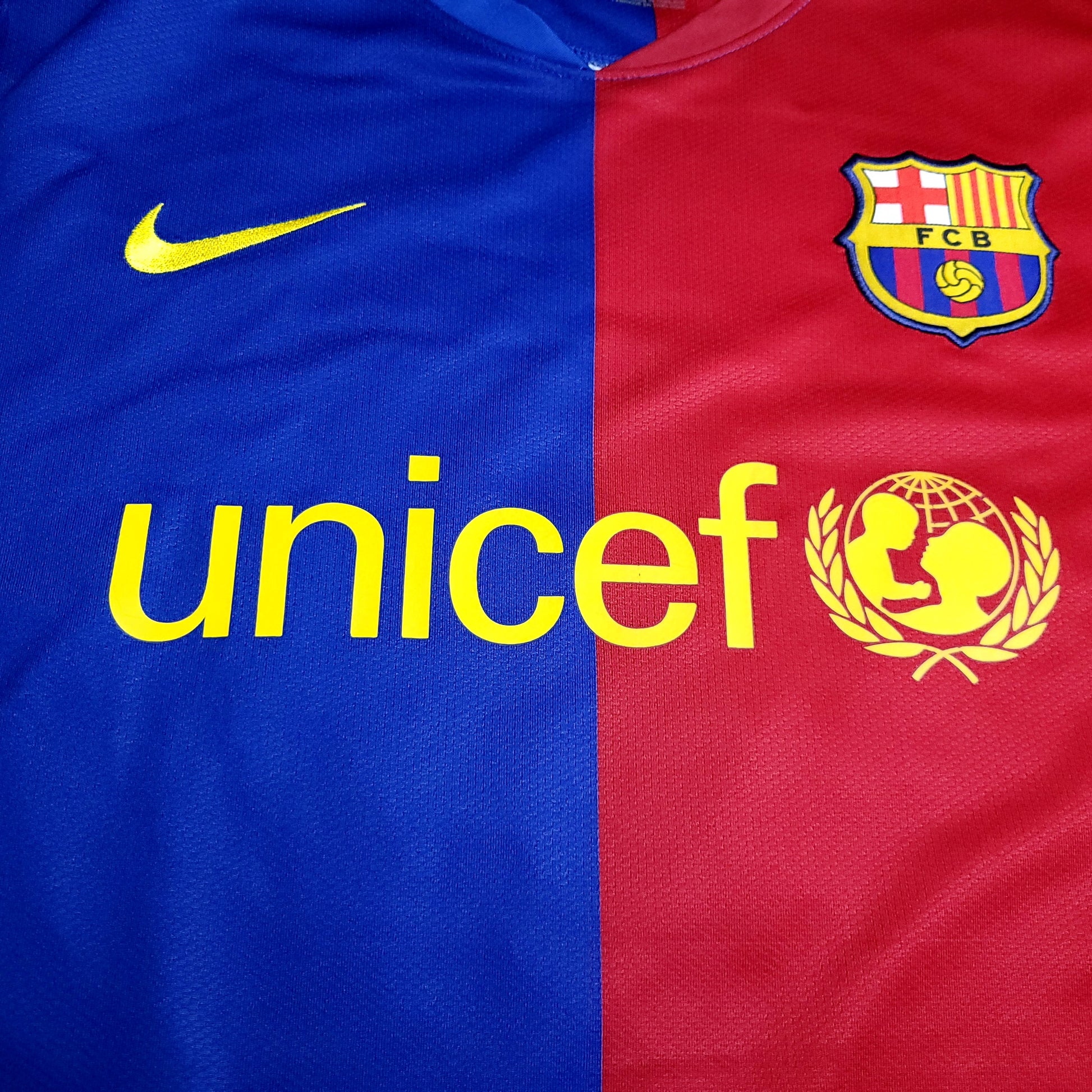 Messi Barcelona TREBLE 2008 2009 Soccer Jersey XL SKU# 286784-655 - ForeverSoccerJerseys