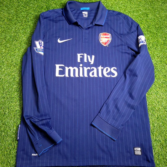 Arshavin Arsenal 2009 2010 Long Sleeve Away Soccer Jersey L SKU# 355059-410