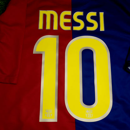 Messi Barcelona TREBLE SEASON 2008 2009 Soccer Jersey M SKU# 286784-655 - ForeverSoccerJerseys