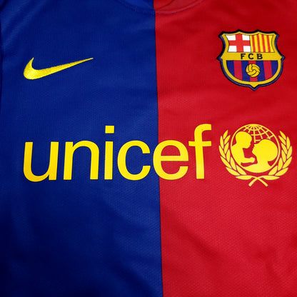 Messi Barcelona TREBLE SEASON 2008 2009 Soccer Jersey M SKU# 286784-655 - ForeverSoccerJerseys