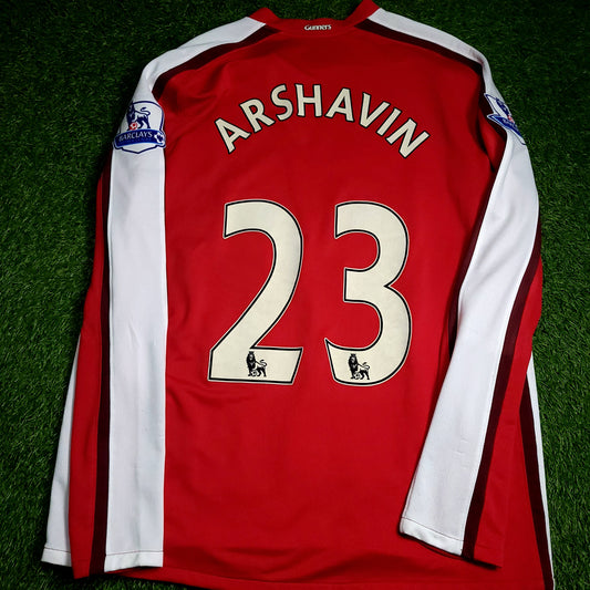 Arshavin Arsenal 2008 2009 Long Sleeve DEBUT Soccer Jersey XL