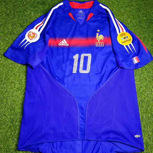 Zidane France 2004 EURO CUP PLAYER ISSUE Soccer Jersey L SKU# 600397