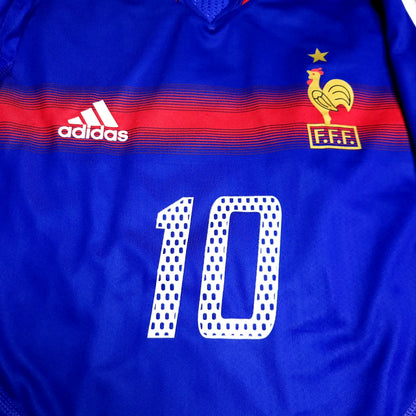 Zidane France 2004 EURO CUP PLAYER ISSUE Soccer Jersey L SKU# 600397 - ForeverSoccerJerseys
