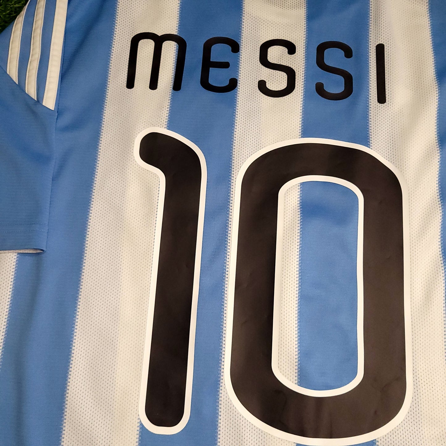 Messi Argentina 2010 WORLD CUP Soccer Jersey L SKU# P79919 - ForeverSoccerJerseys