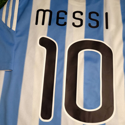 Messi Argentina 2010 WORLD CUP Soccer Jersey L SKU# P79919 - ForeverSoccerJerseys