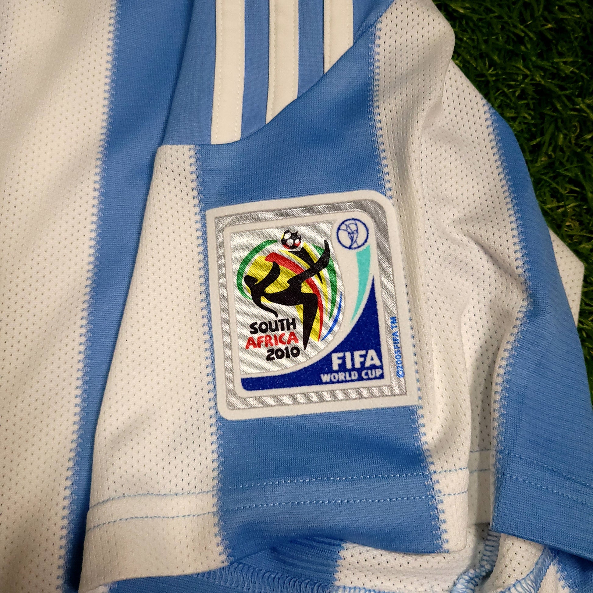 Messi Argentina 2010 WORLD CUP Soccer Jersey L SKU# P79919 - ForeverSoccerJerseys