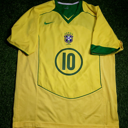 Ronaldinho Brazil 2004 Soccer Jersey M - ForeverSoccerJerseys