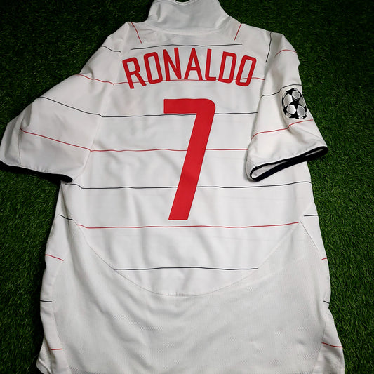 Cristiano Ronaldo Manchester United 2003 2005 DEBUT UEFA Third Soccer Jersey L SKU# 112679