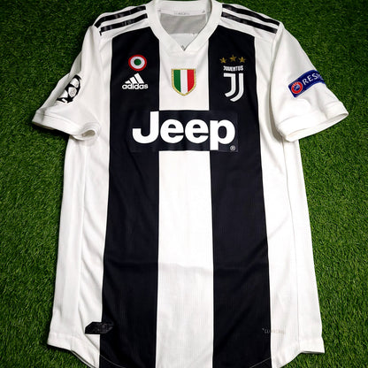 Cristiano Ronaldo Juventus 2018 2019 DEBUT UEFA PLAYER ISSUE Soccer Jersey M SKU# CF3493 - ForeverSoccerJerseys
