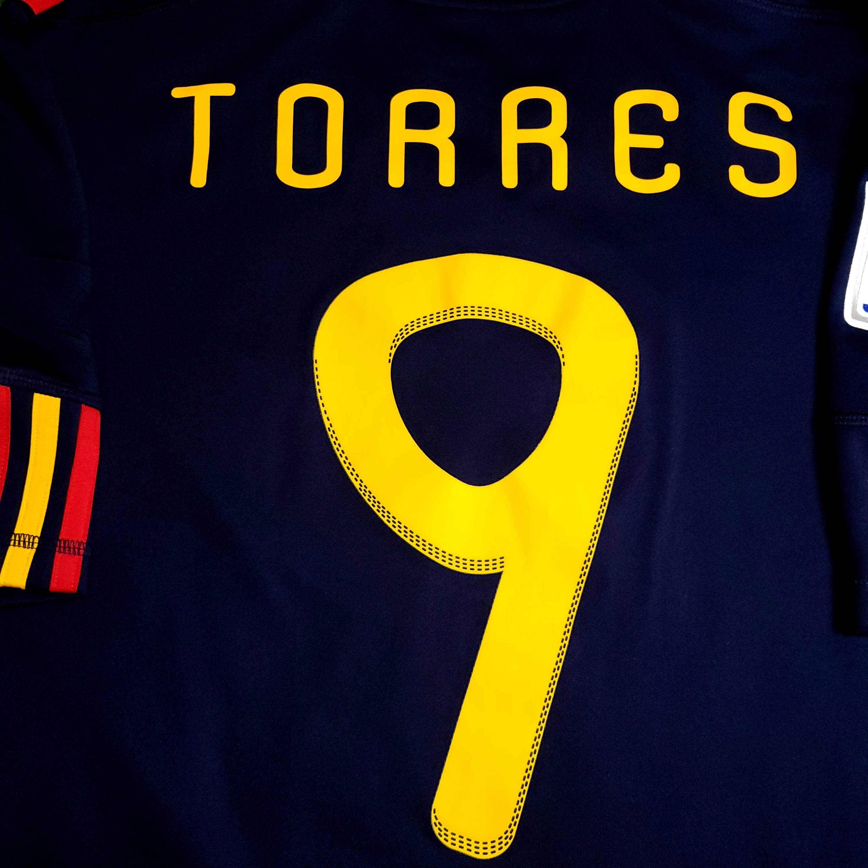 Torres Spain 2010 WORLD CUP Final Away Soccer Jersey M SKU# P47896