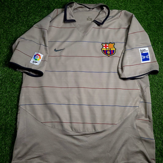 Ronaldinho Barcelona 2003 2004 DEBUT SEASON Away Soccer Jersey XL SKU# 112587