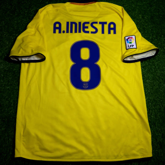 Iniesta Barcelona INIESTAZO TREBLE 2008 2009 Soccer Away Jersey L SKU# 286787-760