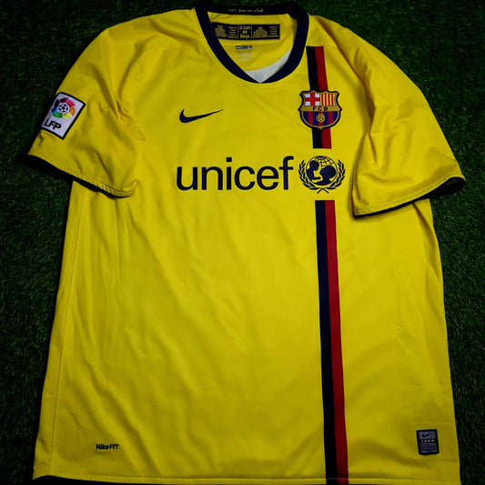 Iniesta Barcelona INIESTAZO TREBLE 2008 2009 Soccer Away Jersey L SKU# 286787-760