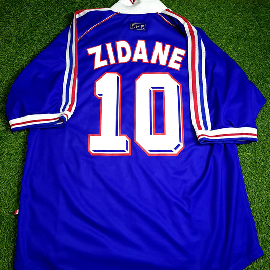 Zidane France 1998 WORLD CUP FINAL Home Soccer Jersey XL